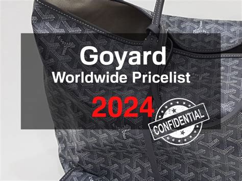 price of goyard in paris|goyard paris price list.